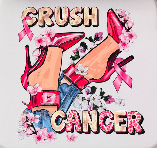Crush Cancer T Shirt, Cancer Warrior T-Shirt, Breast Cancer Awareness Shirt, Stronger Than Cancer, Cancer Survivor T-Shirt, Cancer (Tee-Shirt)